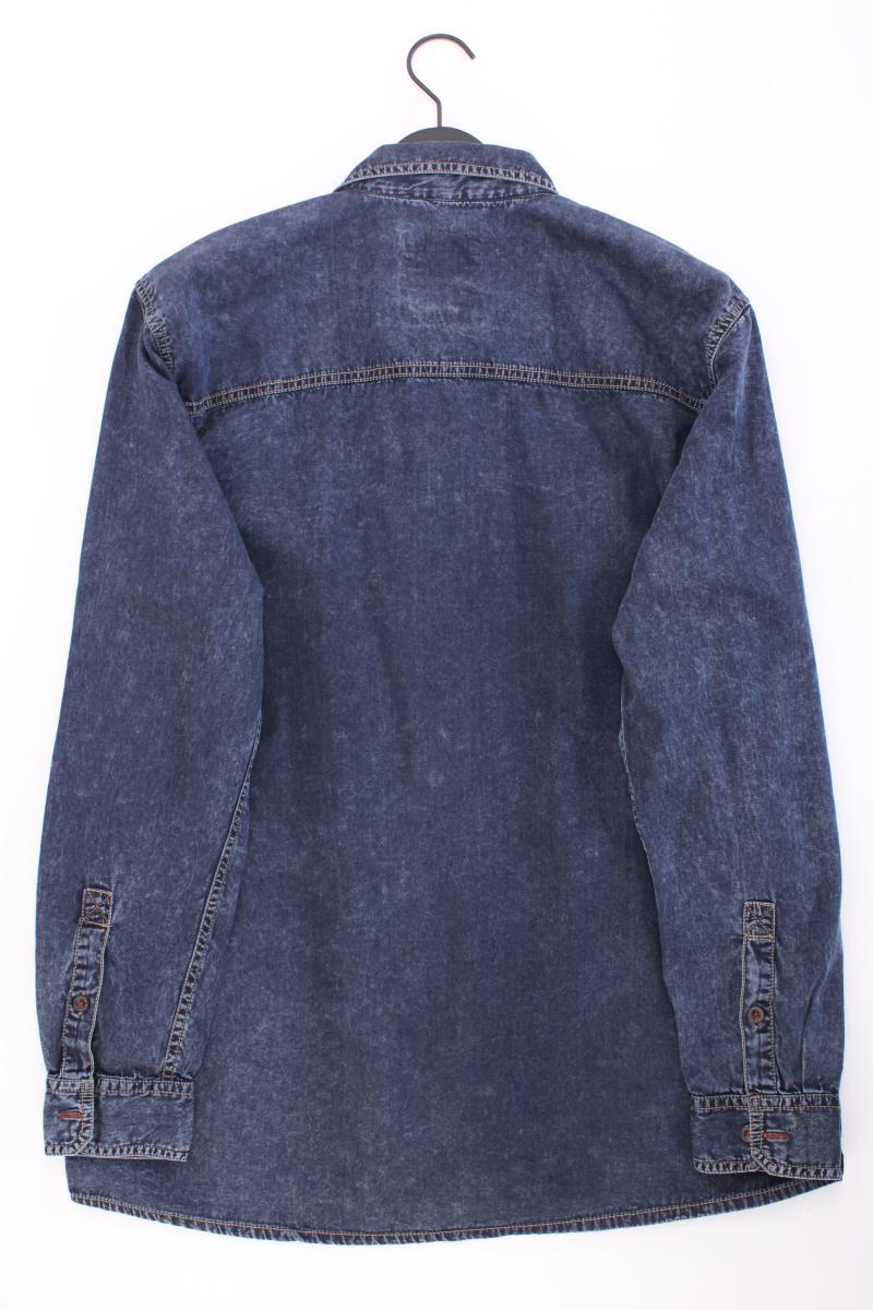 s'questo Jeanshemd für Herren Gr. XL Langarm blau aus Baumwolle