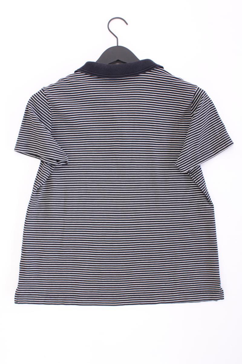 Lands' End Poloshirt Gr. M gestreift Kurzarm blau aus Baumwolle