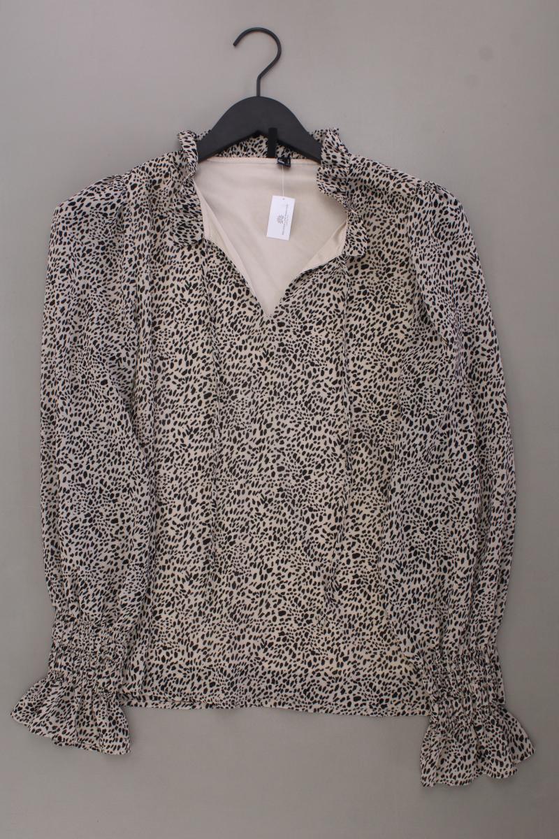 Vero Moda Langarmbluse Gr. L mit Tierdruck neuwertig creme aus Polyester