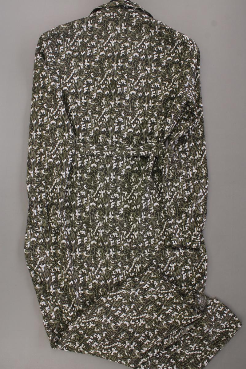 Aware by Vero Moda Maxikleid Gr. M mit Blumenmuster mit Gürtel Langarm olivgrün