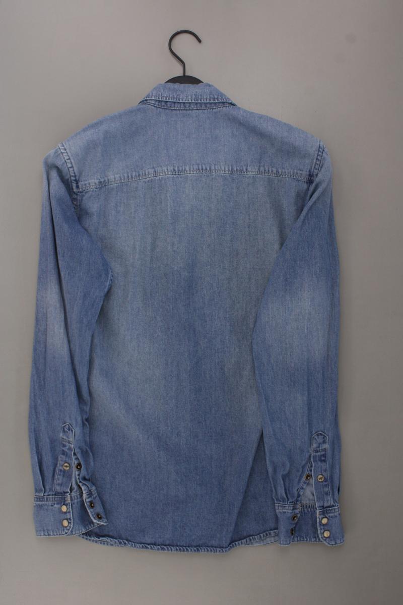 Jack & Jones Jeanshemd für Herren Gr. M Langarm blau aus Baumwolle
