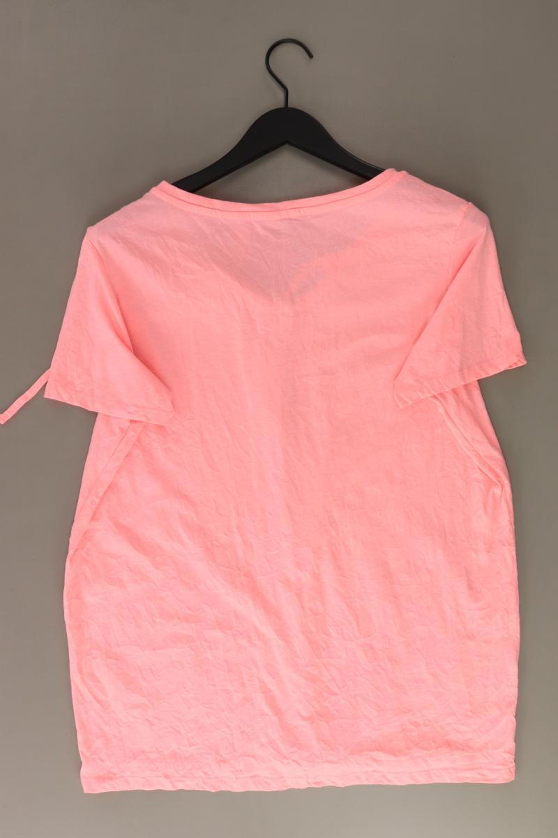 Cecil Shirt mit V-Ausschnitt Gr. L Kurzarm pink aus Baumwolle