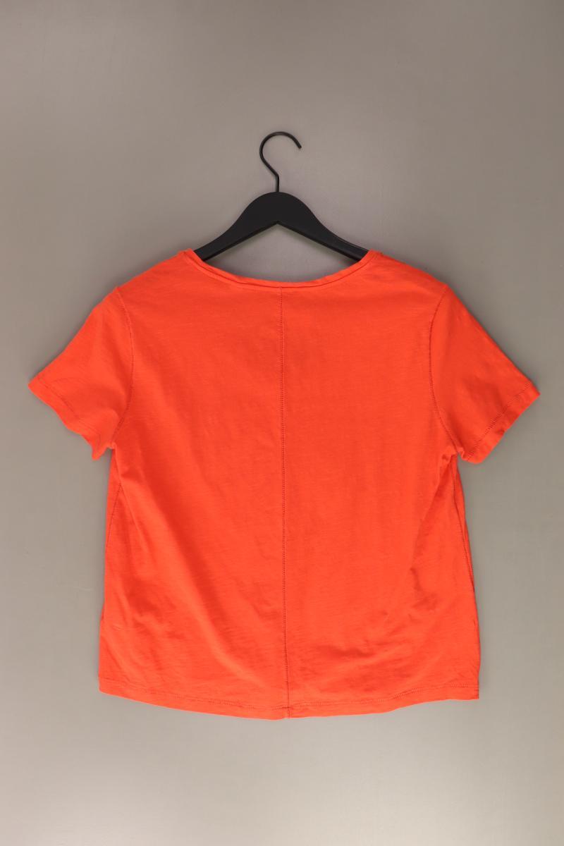 Esprit Shirt mit V-Ausschnitt Gr. L Kurzarm orange aus Baumwolle