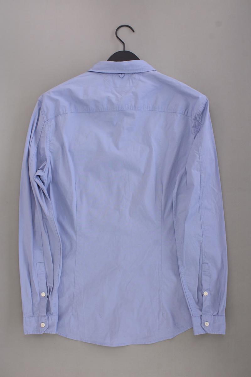 Tommy Jeans Langarmhemd für Herren Gr. XL blau aus Baumwolle