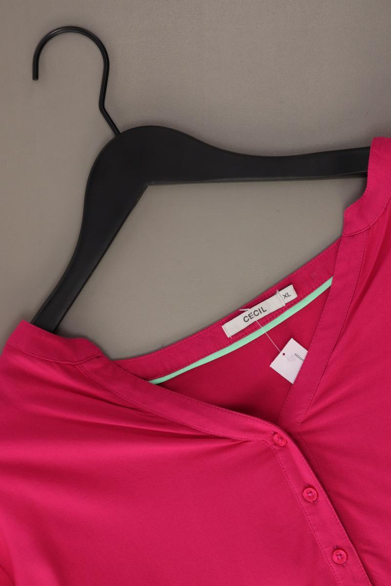 Cecil Langarmbluse Gr. XL pink aus Viskose