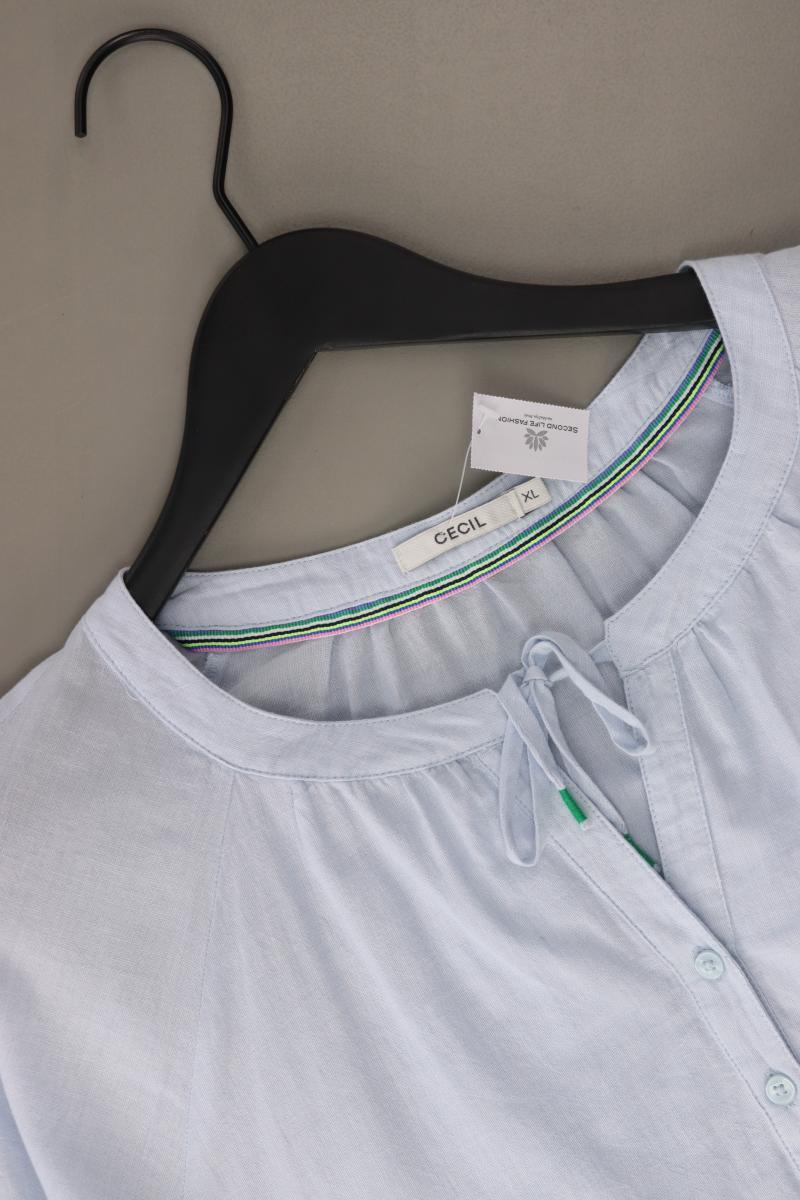 Cecil Regular Bluse Gr. XL 3/4 Ärmel blau aus Baumwolle
