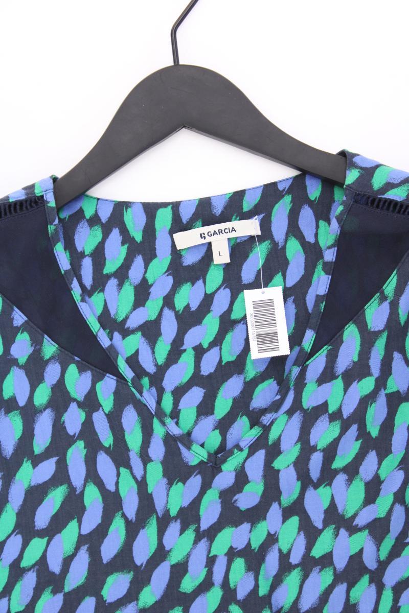 Garcia Jeans Kurzarmbluse Gr. L blau