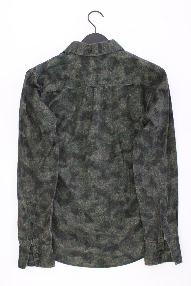 BOSS by Hugo Boss Langarmhemd für Herren Gr. S camouflage olivgrün aus Baumwolle