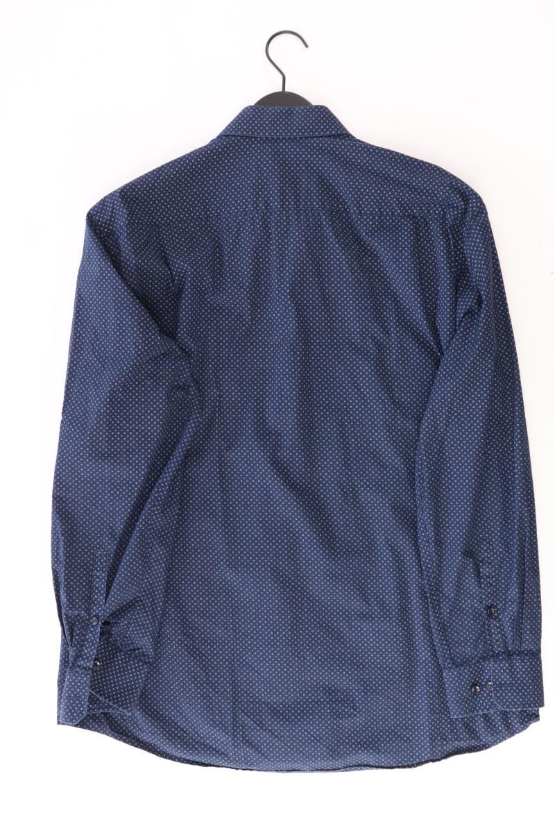 Seidensticker Langarmhemd für Herren Gr. XL blau aus Baumwolle