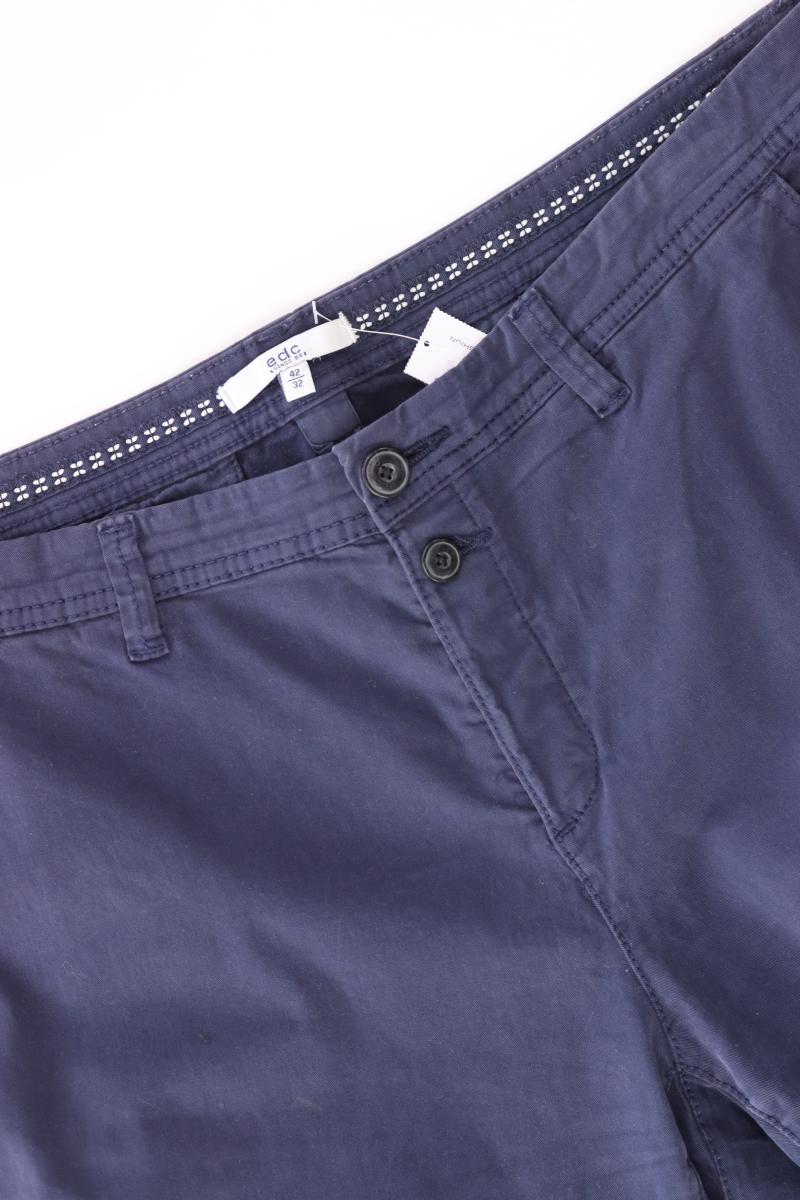 edc by Esprit Chinohose Gr. 42/L32 blau aus Baumwolle