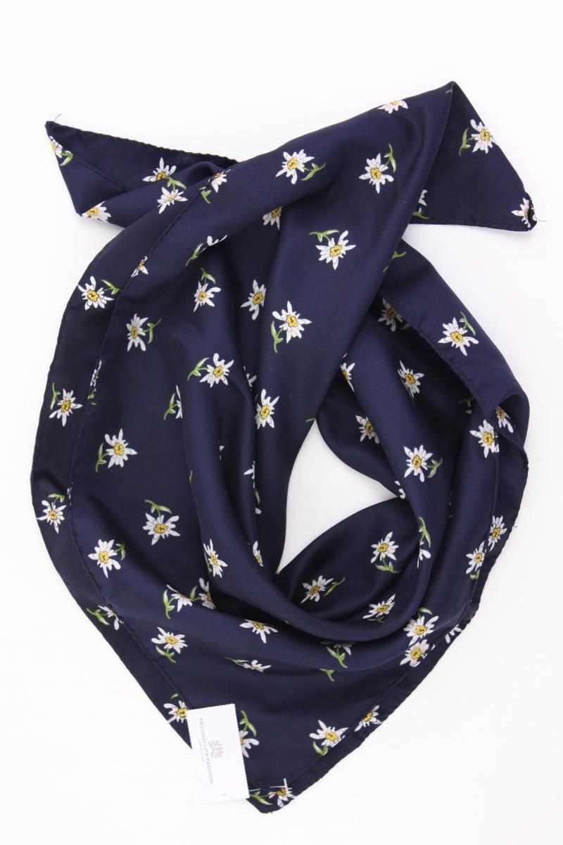 kleines Tuch mit Edelweißmuster mit Blumenmuster blau