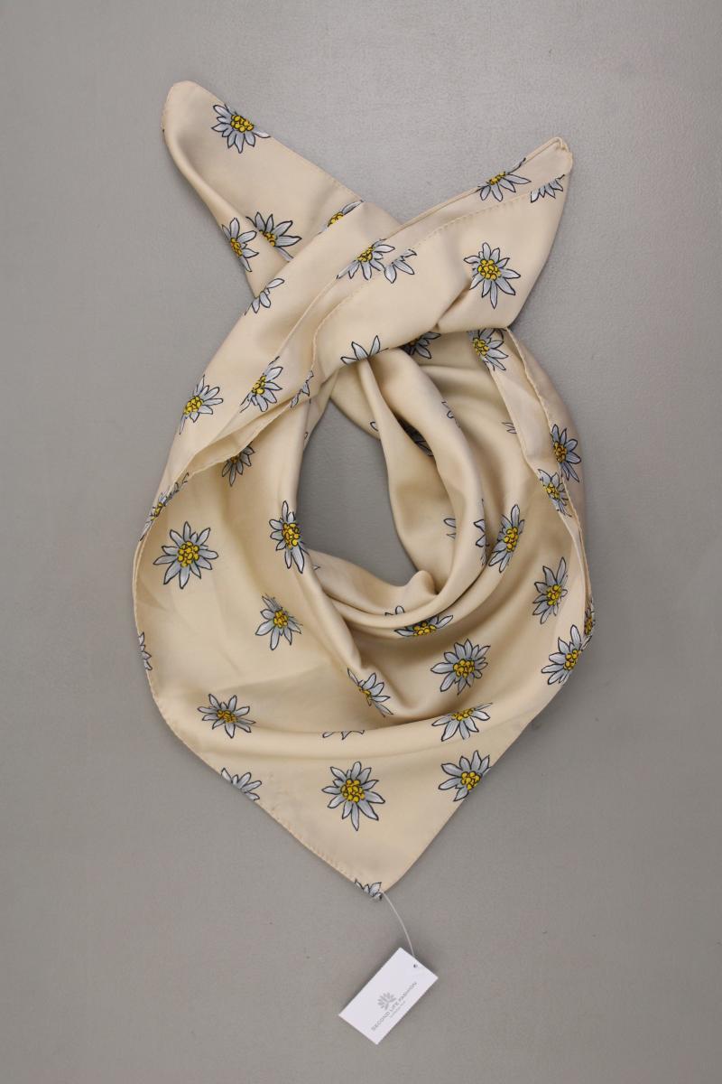 Kleines Tuch mit Edelweiß Muster creme