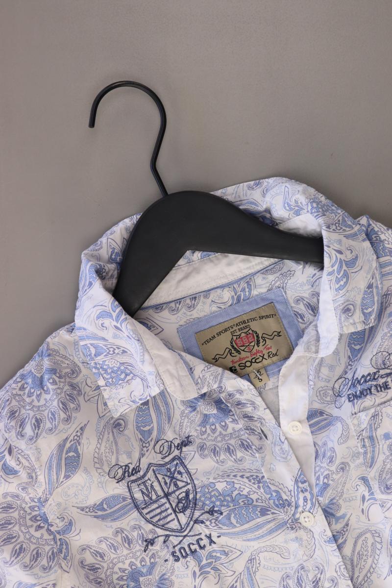 Soccx Langarmbluse Gr. 36 mit Paisleymuster blau aus Baumwolle