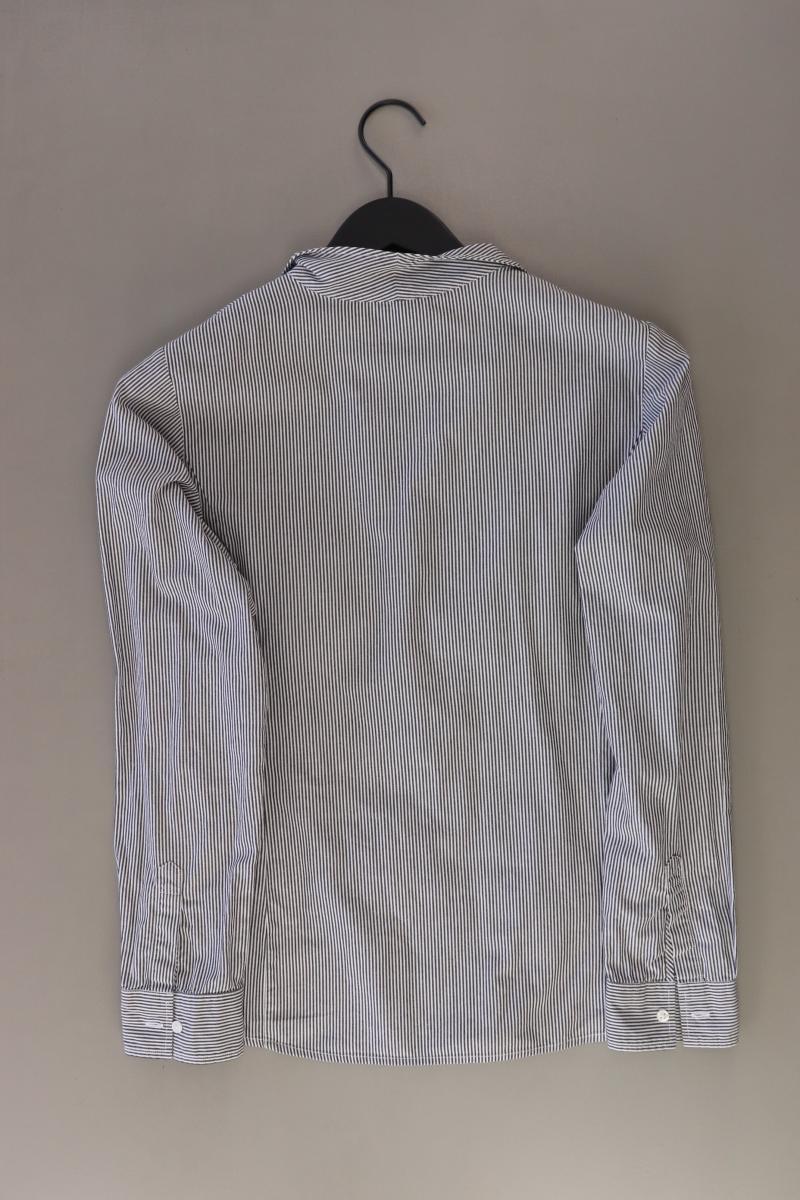 Marco Pecci Langarmbluse Gr. 40 gestreift grau aus Baumwolle