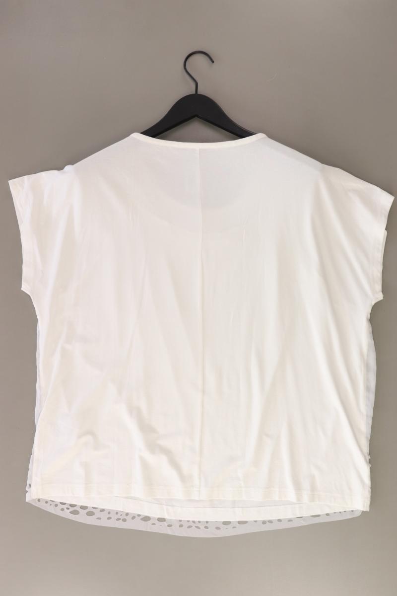 Gina Laura Kurzarmbluse Gr. XL weiß aus Viskose