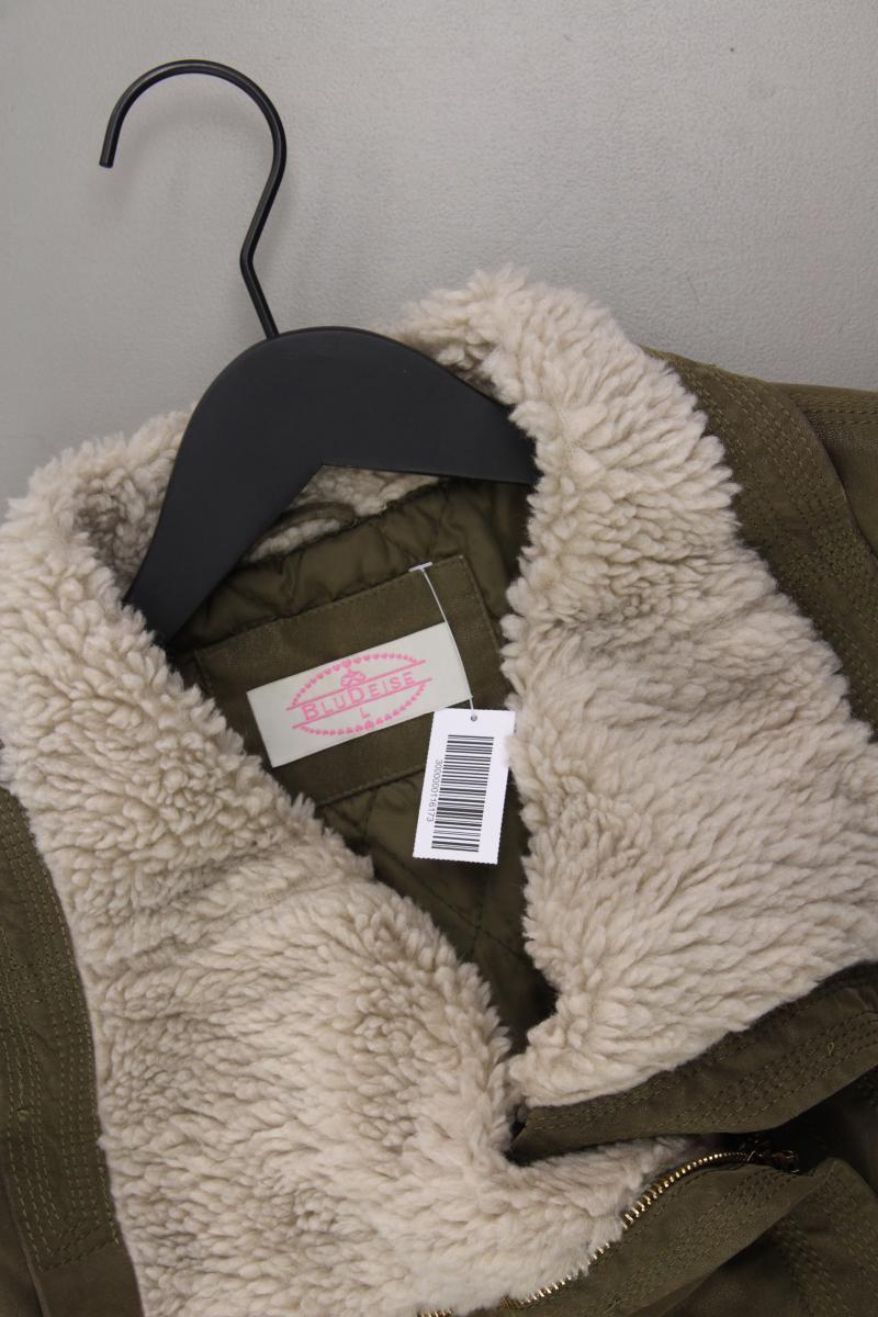 Bludeise Slim Jacke Gr. M olivgrün aus Polyurethan