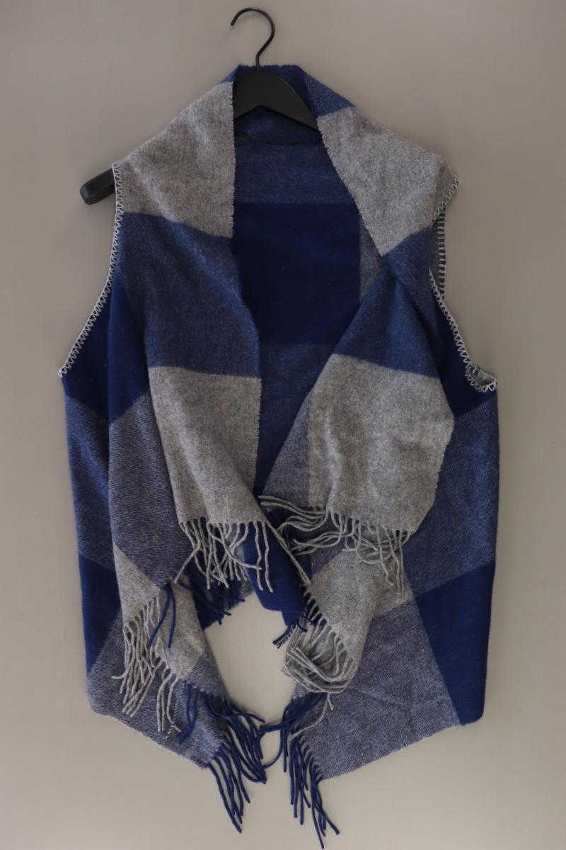 Steilmann Poncho Gr. 48 kariert blau
