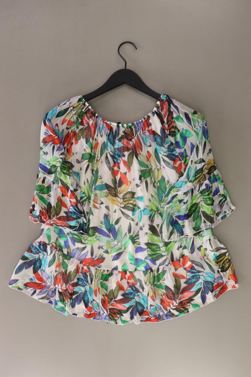 Lisa Tossa Kurzarmbluse Gr. 40 mit Carmen-Ausschnitt mehrfarbig aus Polyester