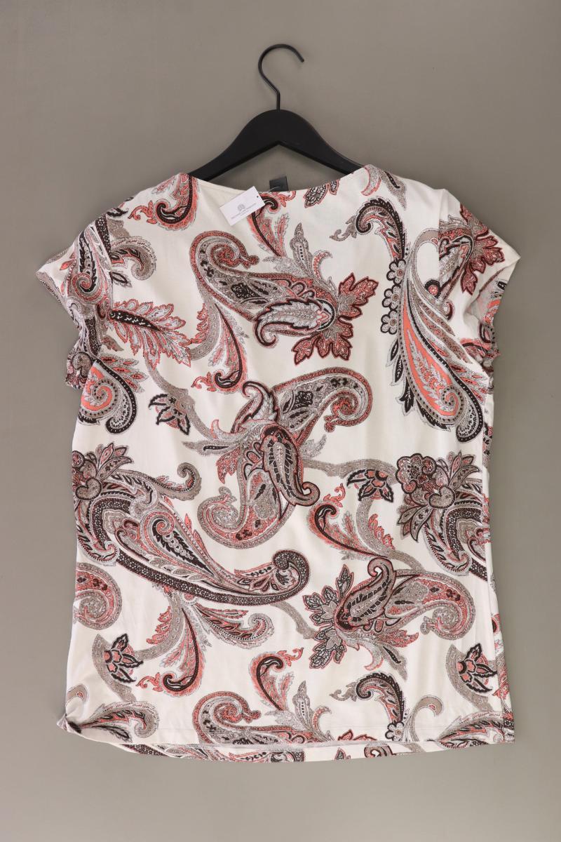 s.Oliver Premium Kurzarmbluse Gr. 44 mit Paisleymuster creme