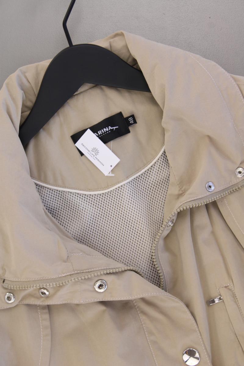 CLARINA Übergangsjacke Gr. 48 creme aus Baumwolle