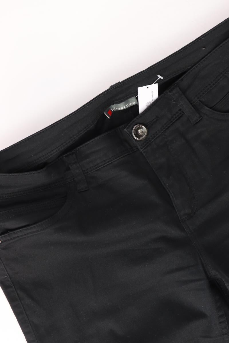Street One Straight Jeans Gr. 38/L26 schwarz aus Baumwolle