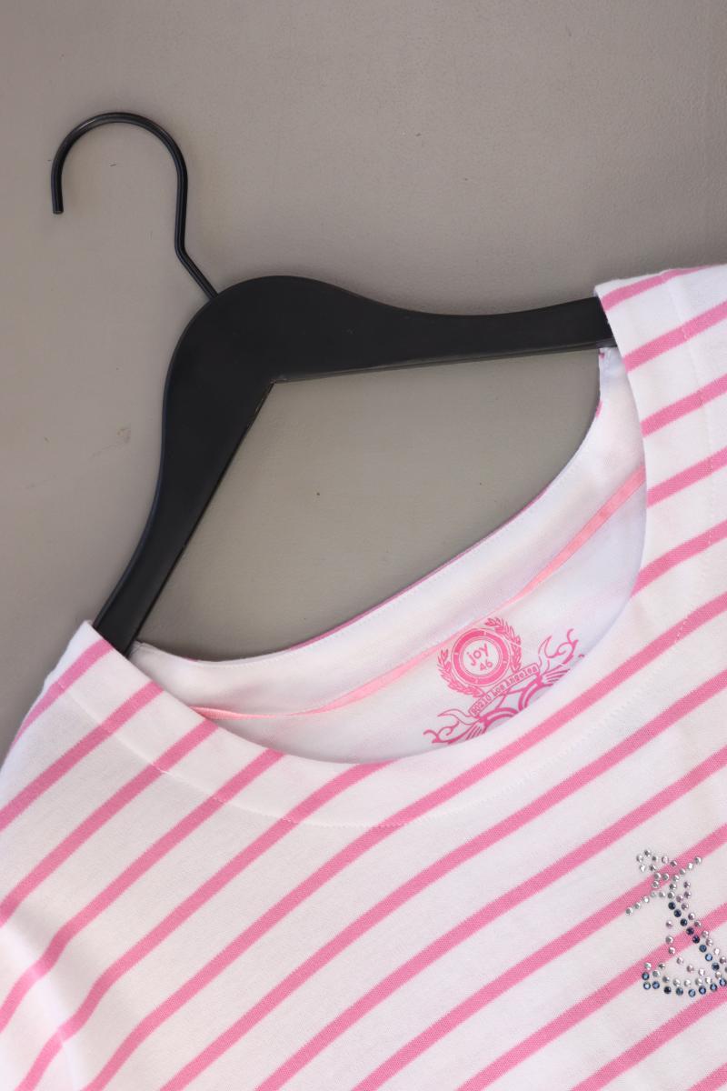 JOY Printshirt Gr. 46 gestreift Kurzarm rosa aus Baumwolle