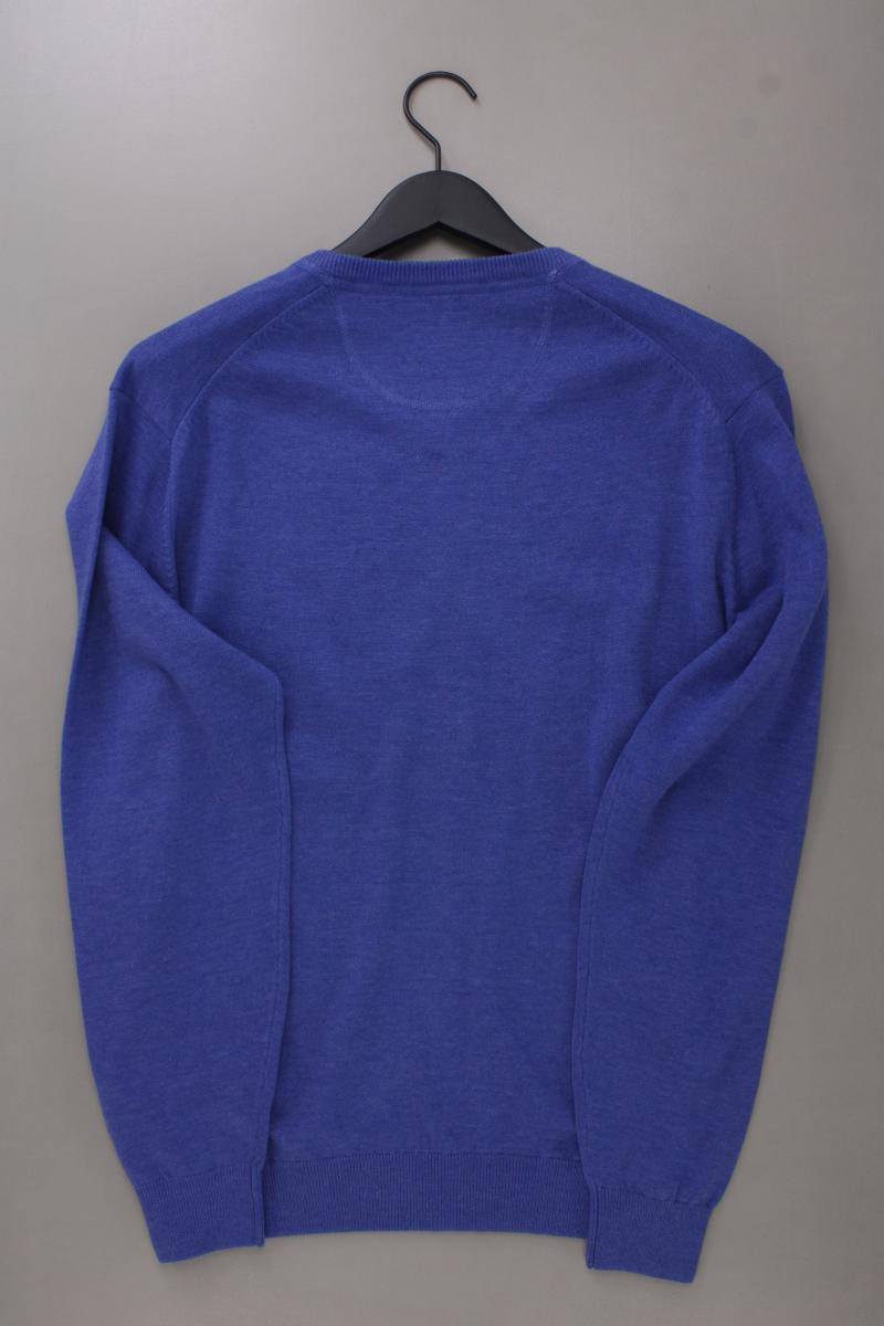 Calamar Feinstrickpullover für Herren Gr. M neuwertig blau aus Baumwolle