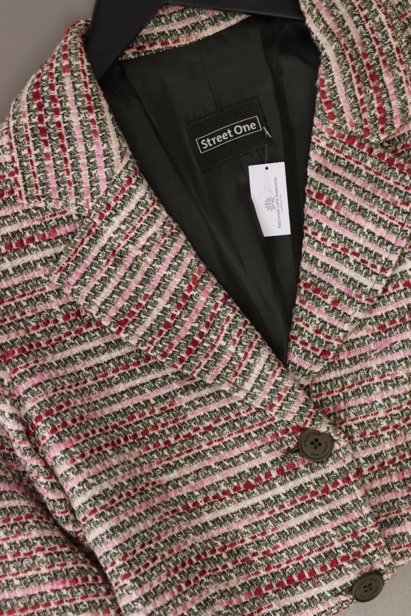 Street One Regular Blazer Gr. 40 Vintage mehrfarbig aus Baumwolle