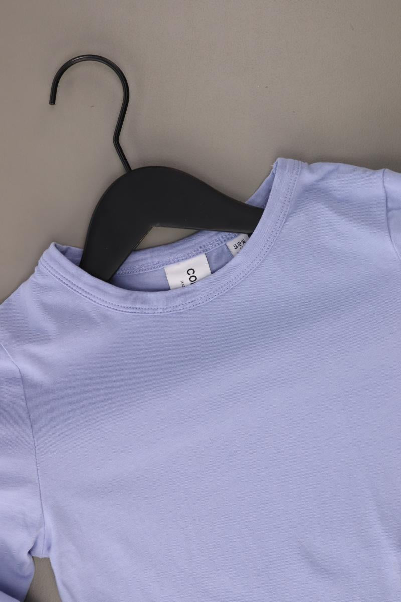 COLLUSION Cropped Shirt Gr. 34 Langarm blau aus Baumwolle