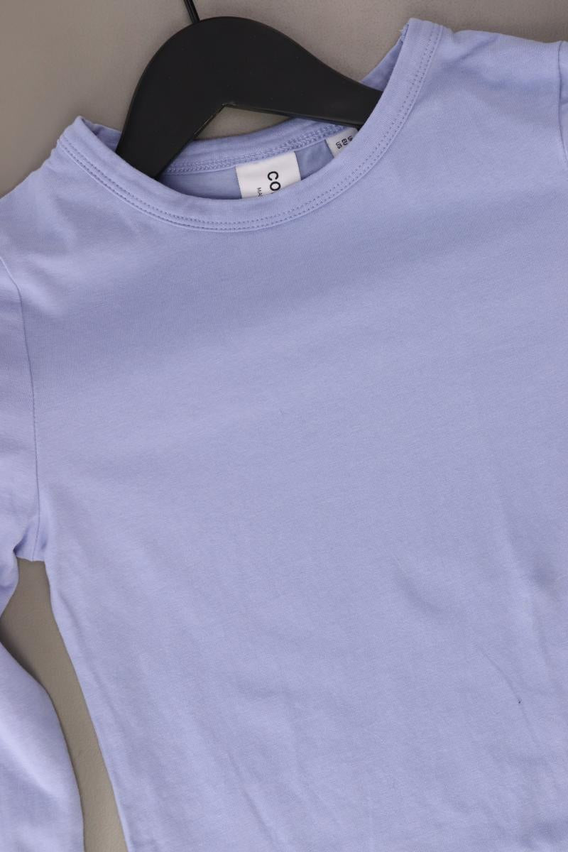 COLLUSION Cropped Shirt Gr. 34 Langarm blau aus Baumwolle