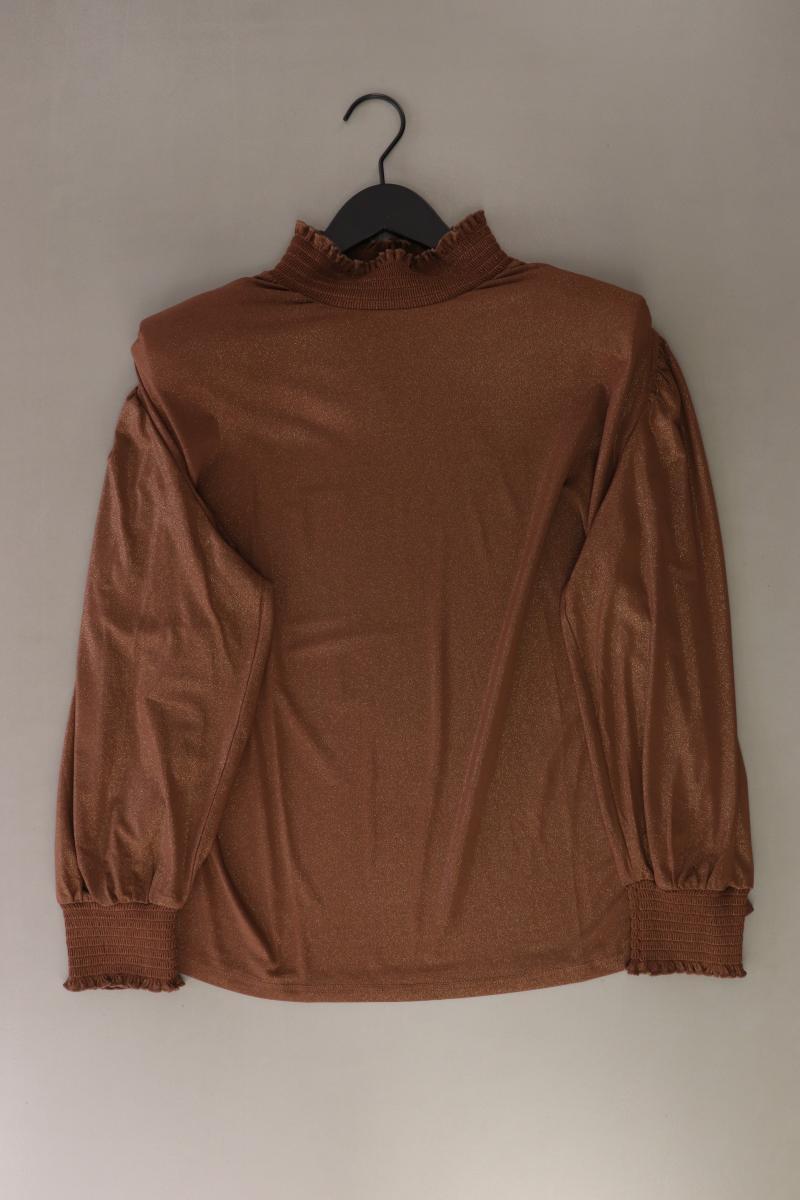 Judith Williams Langarmshirt mit Glitzer Gr. 46 braun aus Polyester