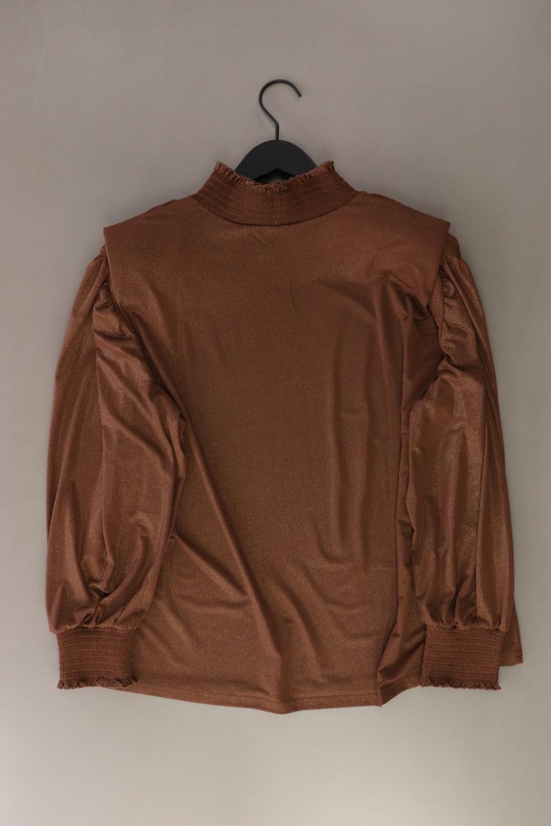 Judith Williams Langarmshirt mit Glitzer Gr. 46 braun aus Polyester