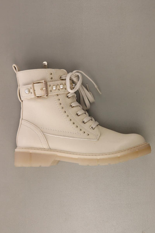 Marco Tozzi Stiefeletten Gr. 37 neuwertig creme aus Polyurethan