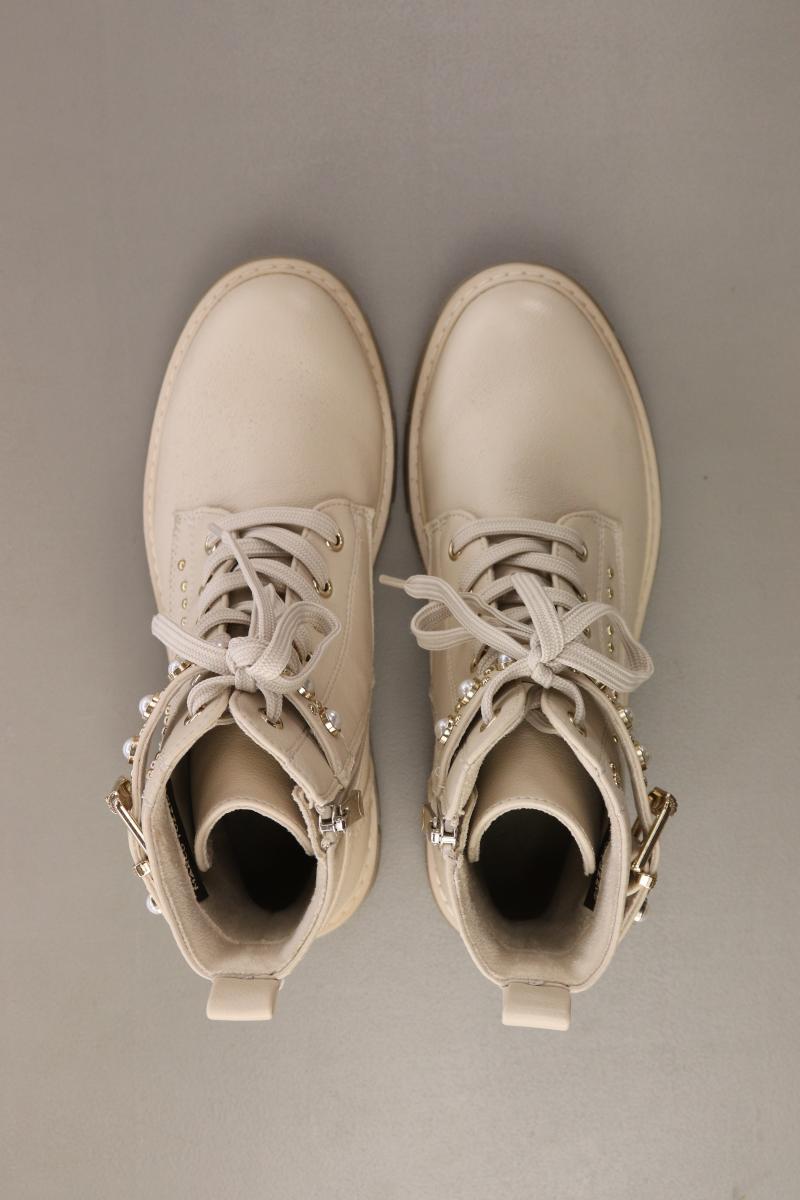Marco Tozzi Stiefeletten Gr. 37 neuwertig creme aus Polyurethan