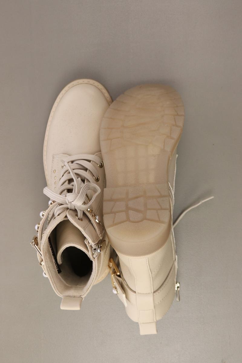 Marco Tozzi Stiefeletten Gr. 37 neuwertig creme aus Polyurethan