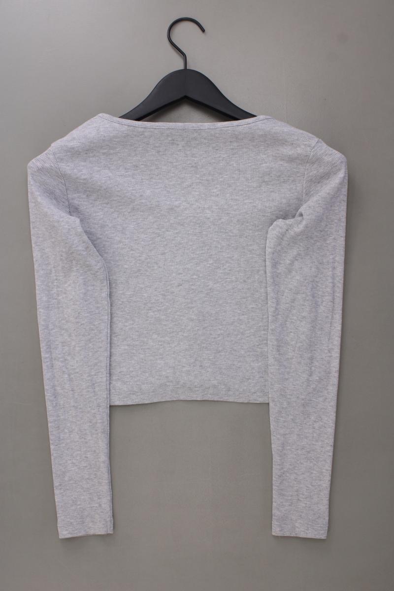 Even & Odd Cropped Shirt Gr. M Langarm grau