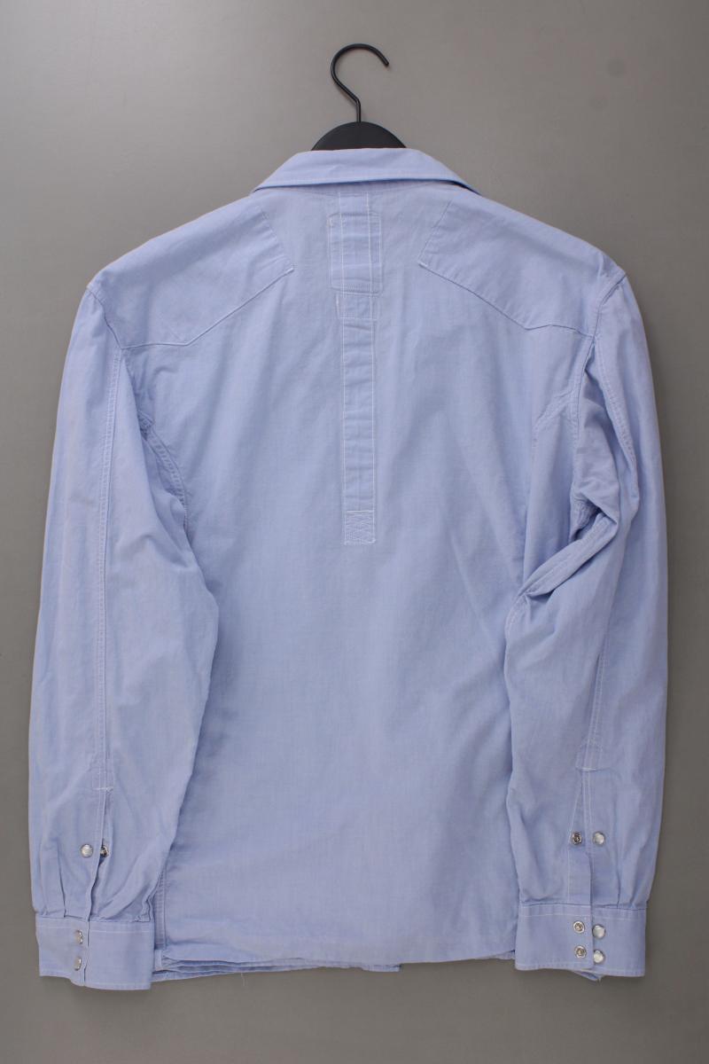 G-Star RAW Langarmhemd für Herren Gr. XXL blau aus Baumwolle