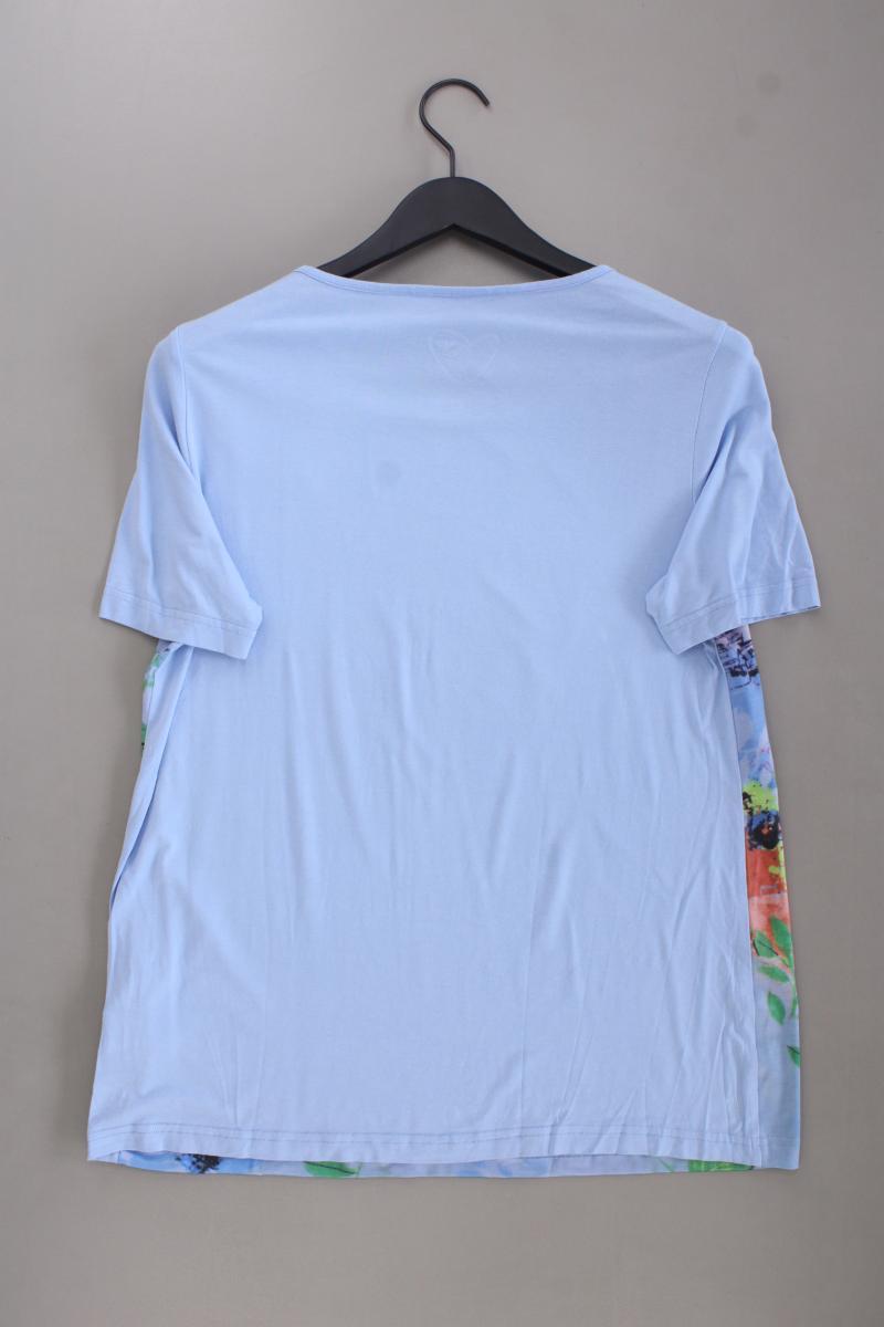 Laura Kent Kurzarmbluse Gr. 44 blau aus Viskose