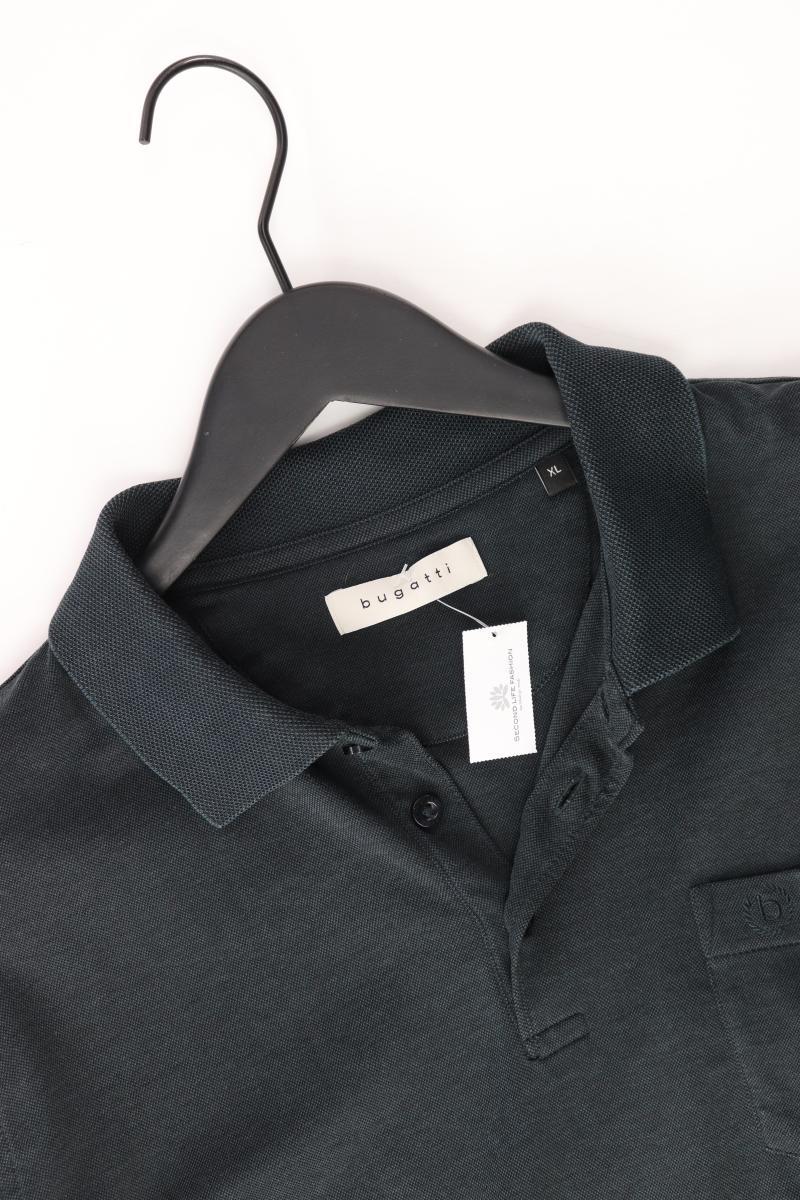 Bugatti Poloshirt für Herren Gr. XL Kurzarm grau aus Baumwolle