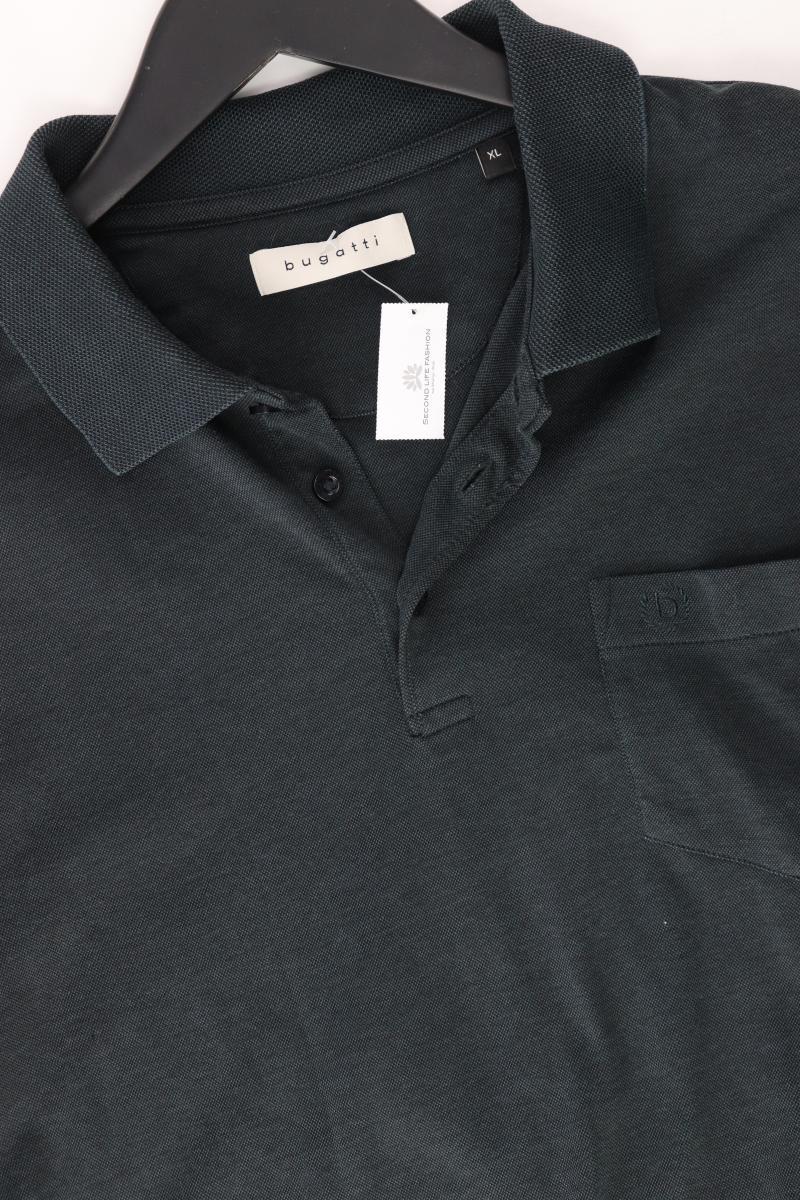 Bugatti Poloshirt für Herren Gr. XL Kurzarm grau aus Baumwolle