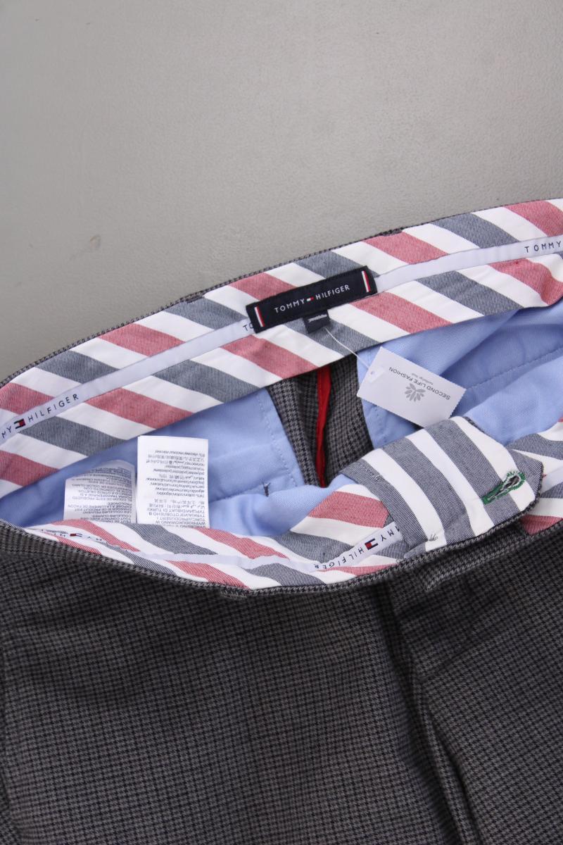 Tommy Hilfiger Stoffhose für Herren Gr. W34/L32 kariert grau aus Baumwolle