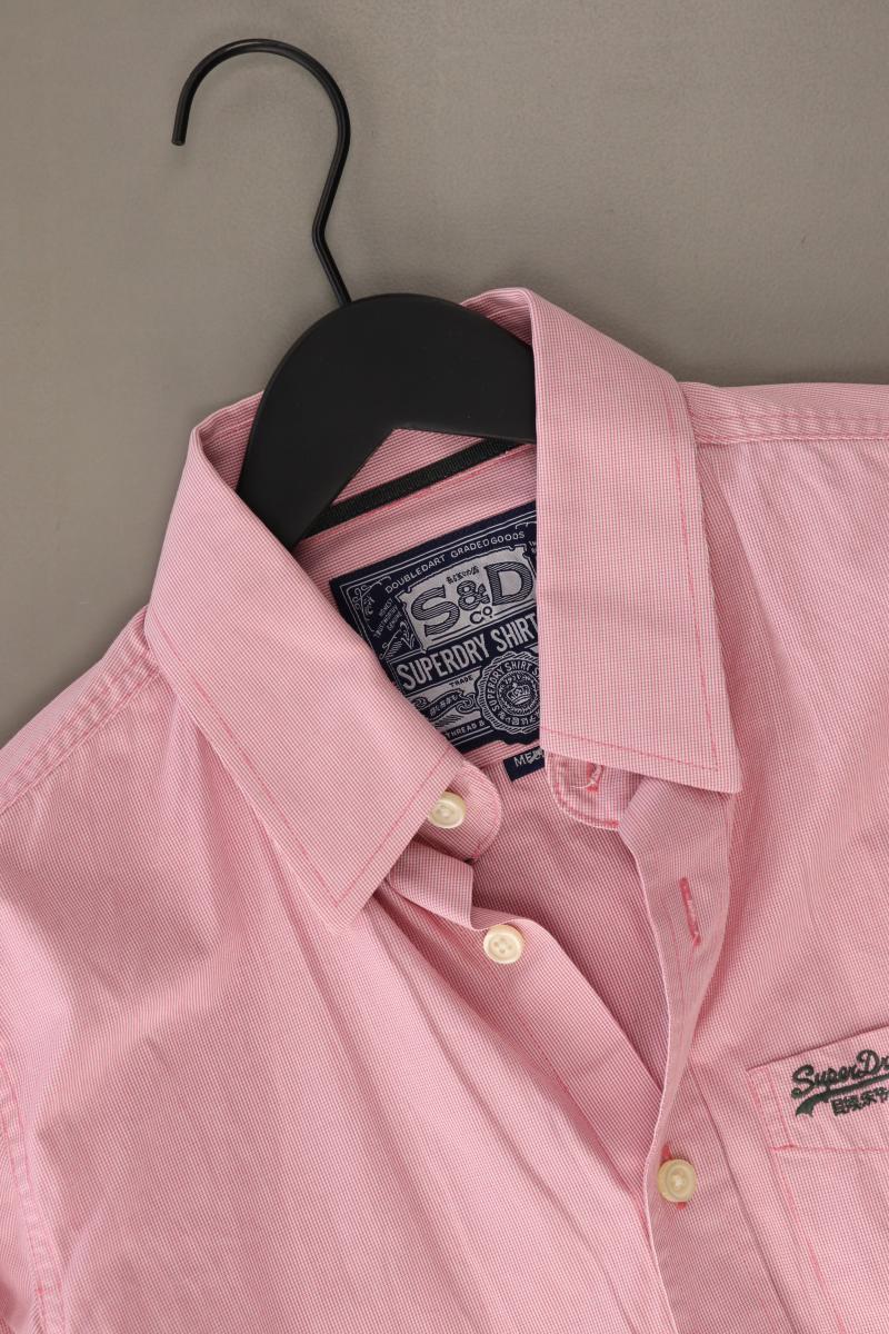Superdry Langarmhemd für Herren Gr. M rosa aus Baumwolle