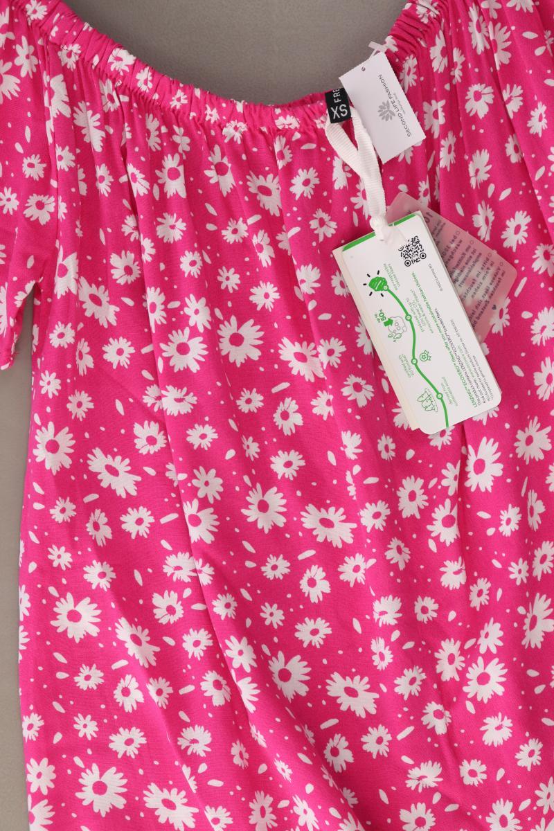 Fresh Made Kurzarmkleid Gr. XS neu mit Etikett mit Carmen-Ausschnitt pink