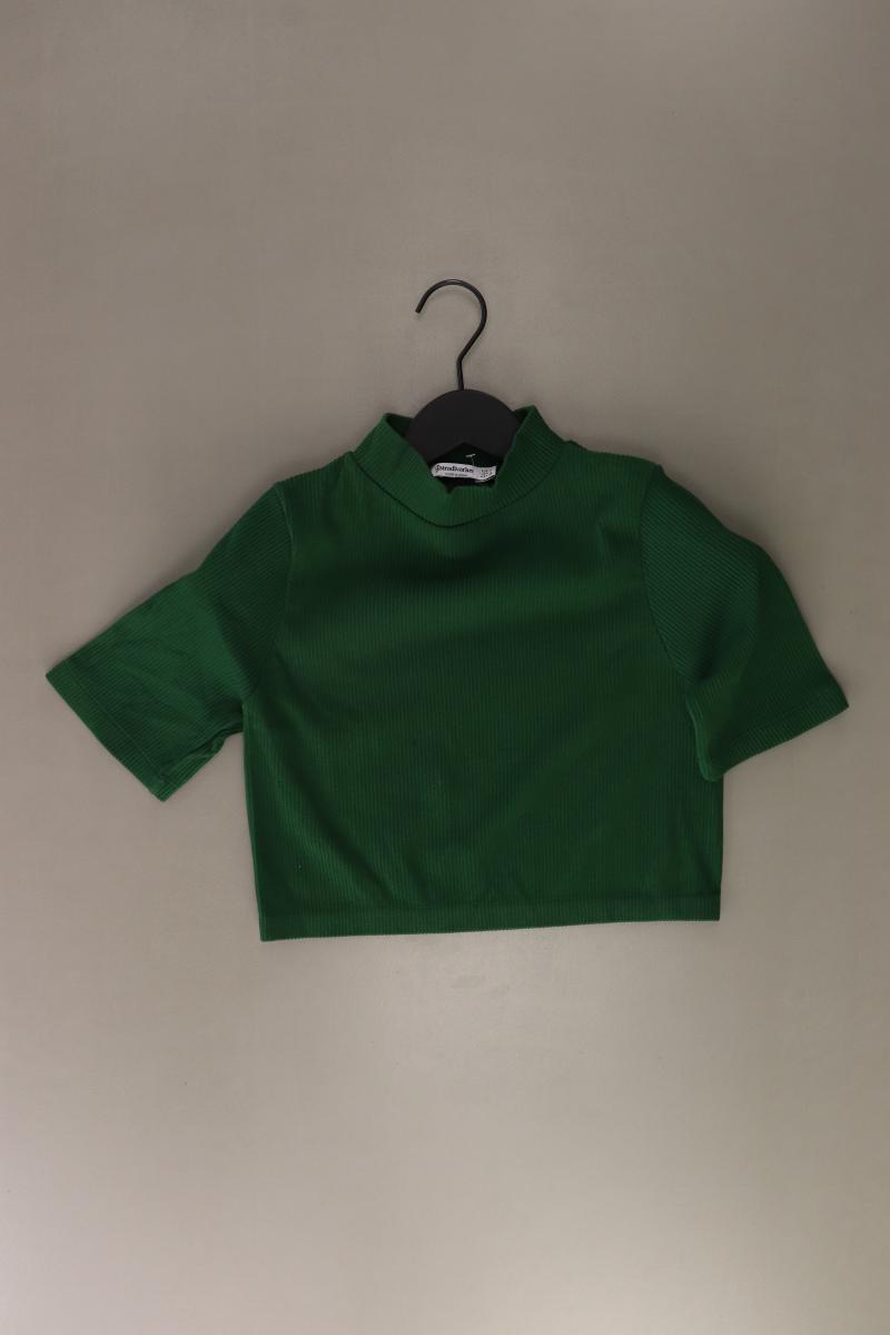 Stradivarius Cropped Shirt Gr. L Kurzarm grün