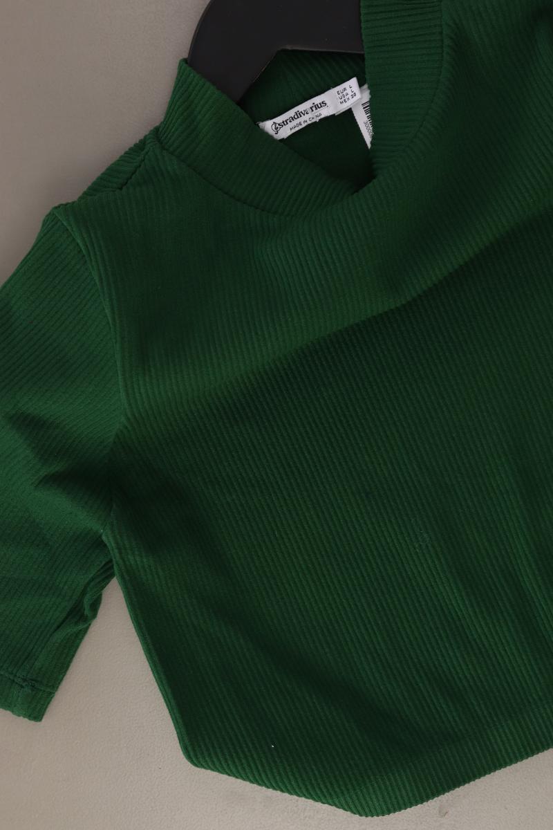 Stradivarius Cropped Shirt Gr. L Kurzarm grün