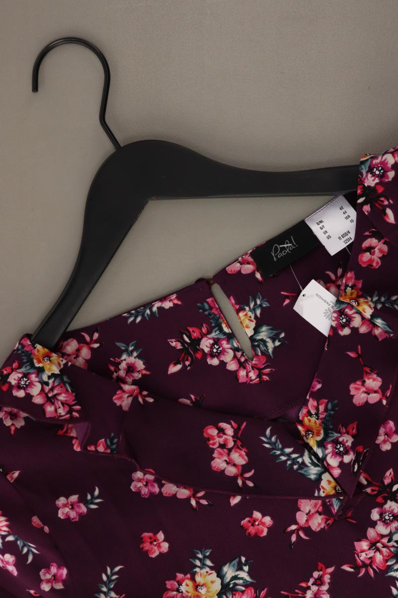 Paola Langarmbluse Gr. 42 mit Blumenmuster lila aus Polyester