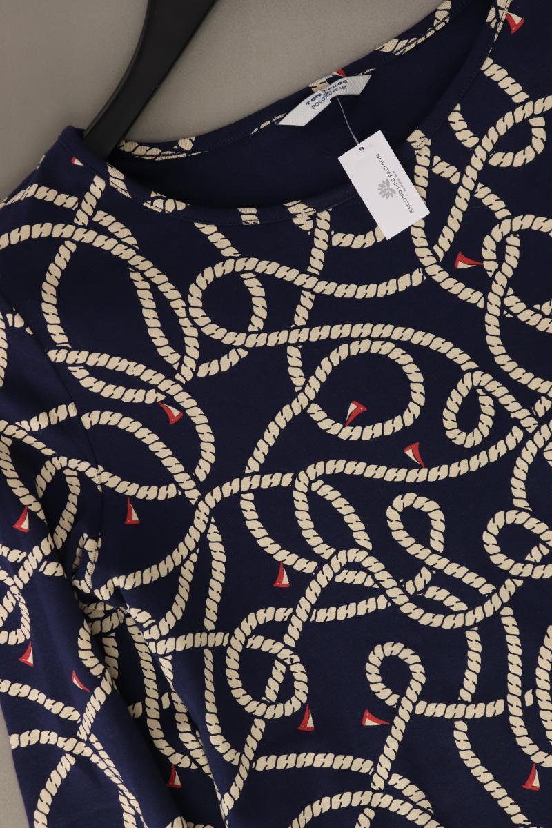 Tom Tailor Midikleid Gr. 38 3/4 Ärmel blau aus Baumwolle
