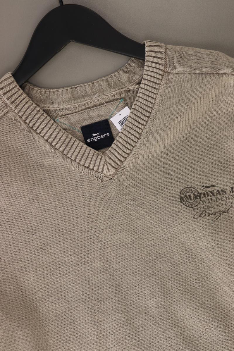 Engbers Feinstrickpullover für Herren Gr. 50 grau aus Baumwolle