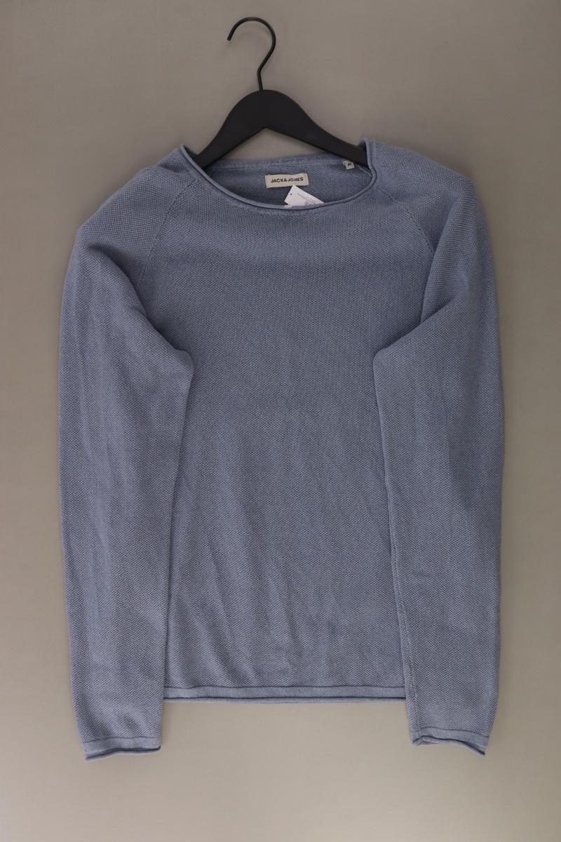 Jack & Jones Feinstrickpullover für Herren Gr. M blau aus Baumwolle