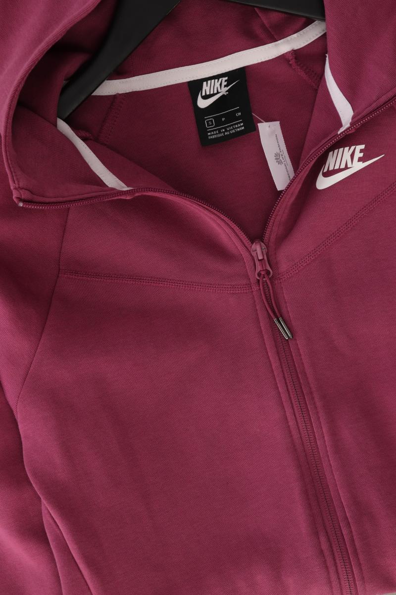 Nike Sweatjacke Gr. S Langarm lila aus Baumwolle
